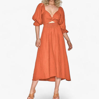 Kleid mit Rüschenärmeln - Elegant und Bequem