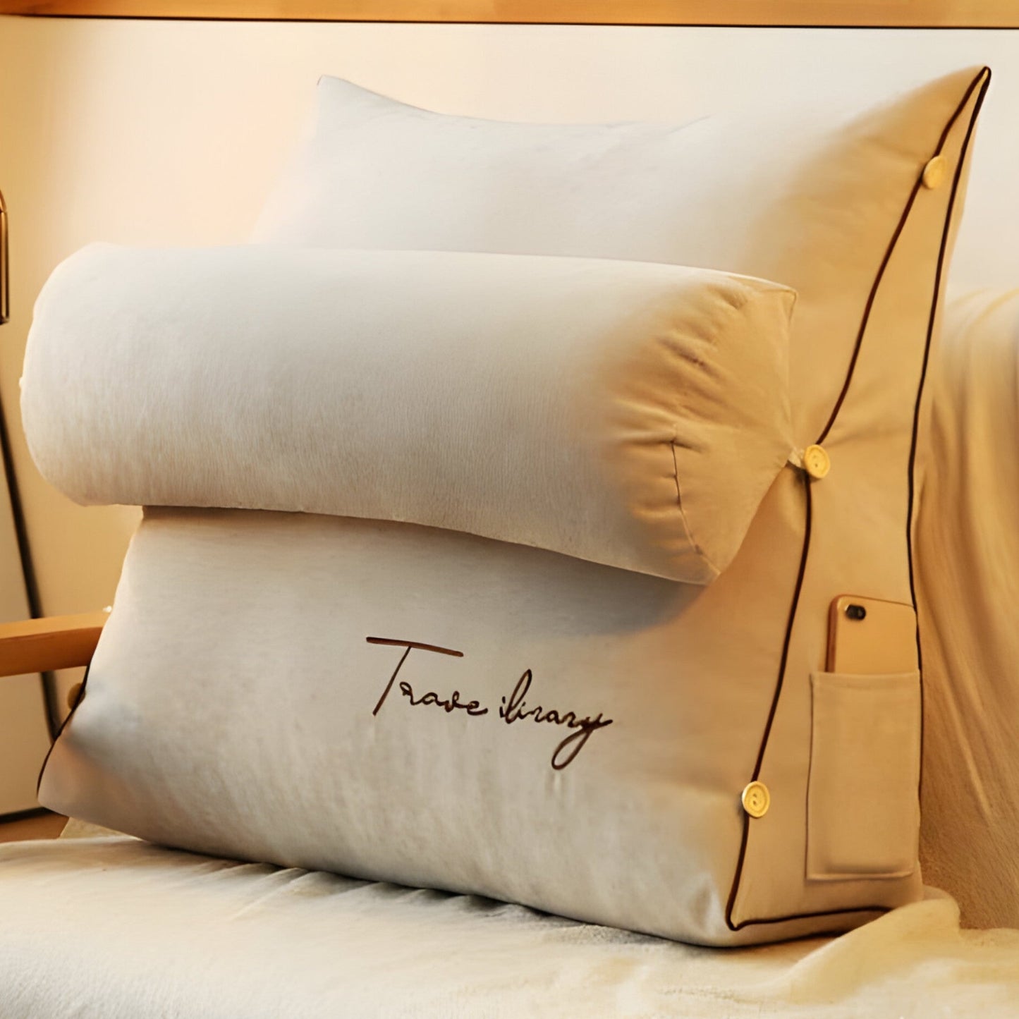 Kopfkissen - Dreieckiges Rückenlehnenkissen