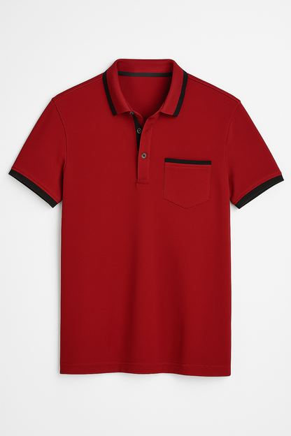 Rue | Elegantes Herren-Polo mit Kontrast-Details