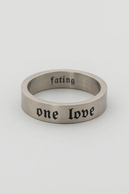 One Love | Edelstahlring mit Gravur