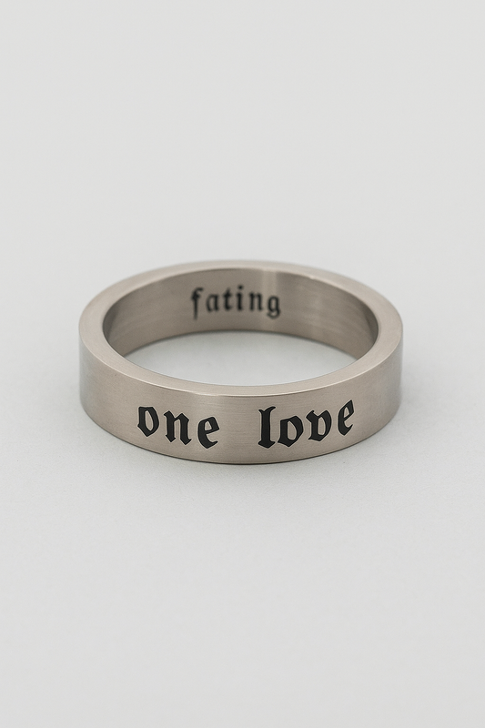 One Love | Edelstahlring mit Gravur