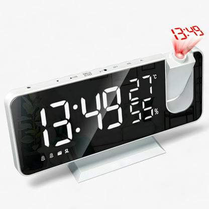 Intelligenter Wecker - FM-Radio & LED-Display mit 180° Uhrprojektion