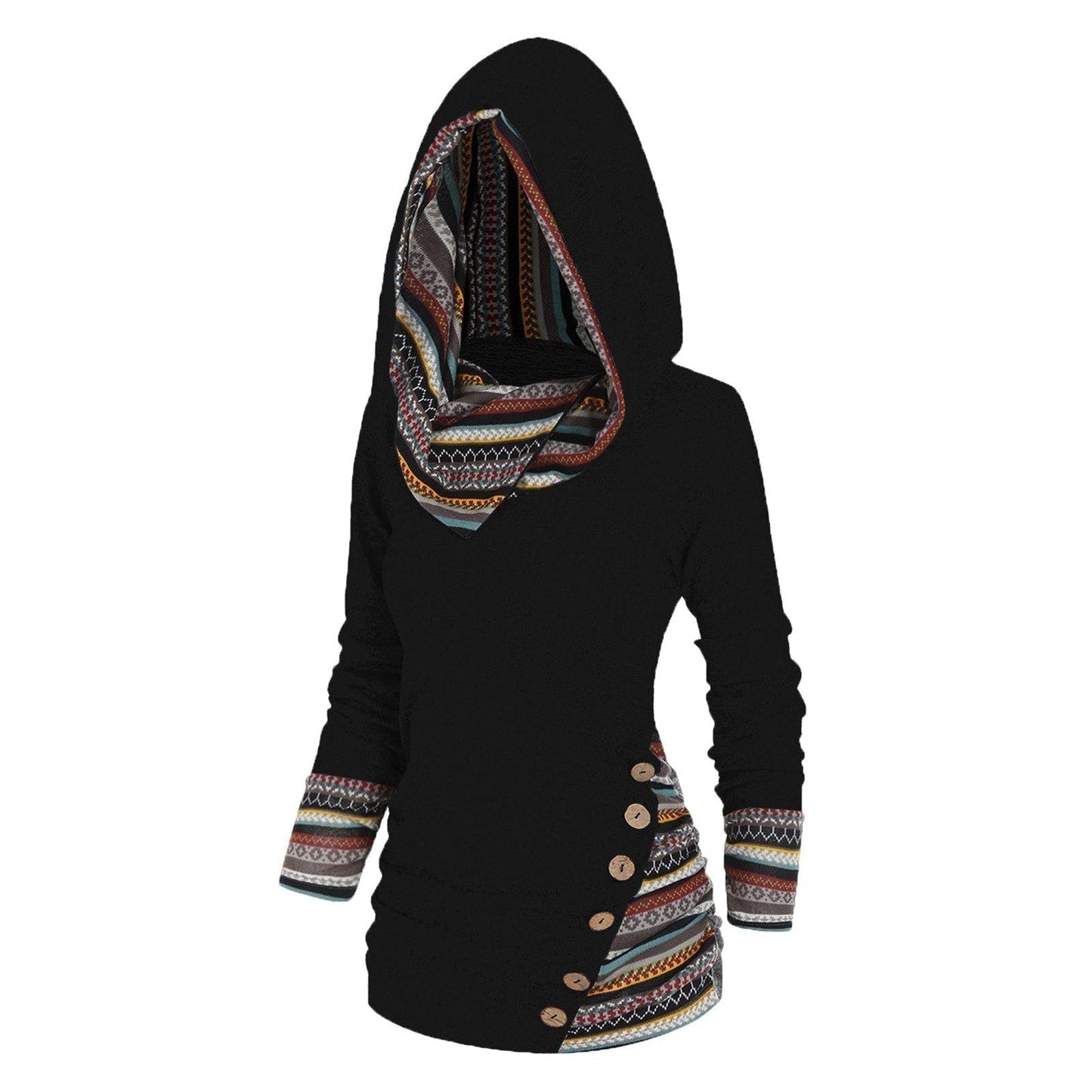 Lässiger Damen Kapuzenpullover mit Tribal-Muster – Tavira