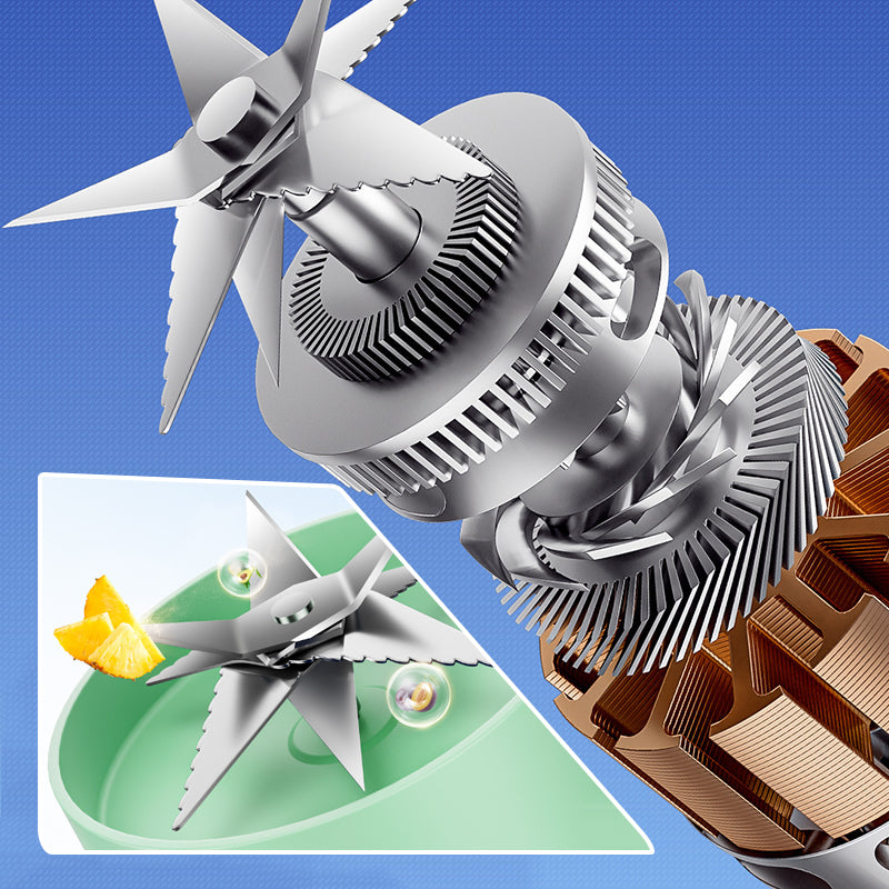 Juice2Go | Duo Multifunktionale tragbare Saftpresse mit Digitalanzeige