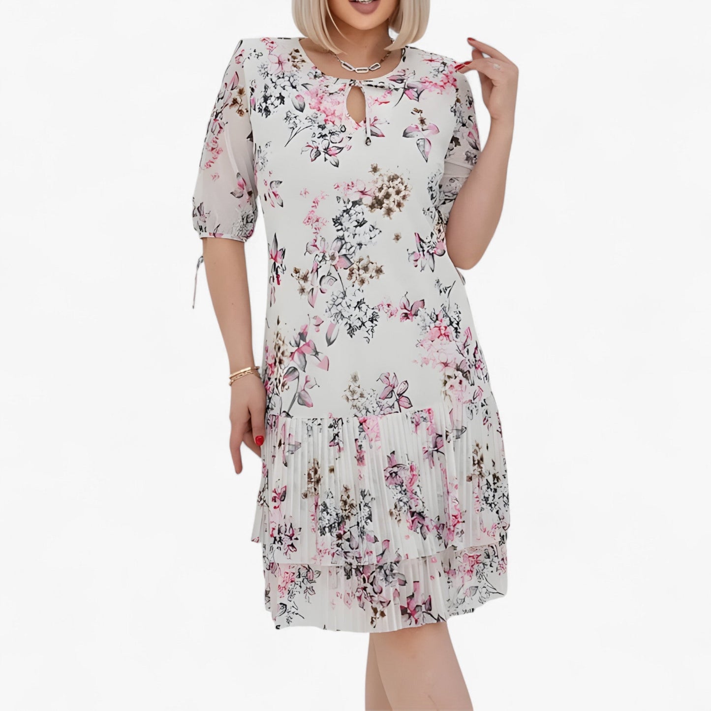 Lucie | Langes Plissee-Kleid für Frauen