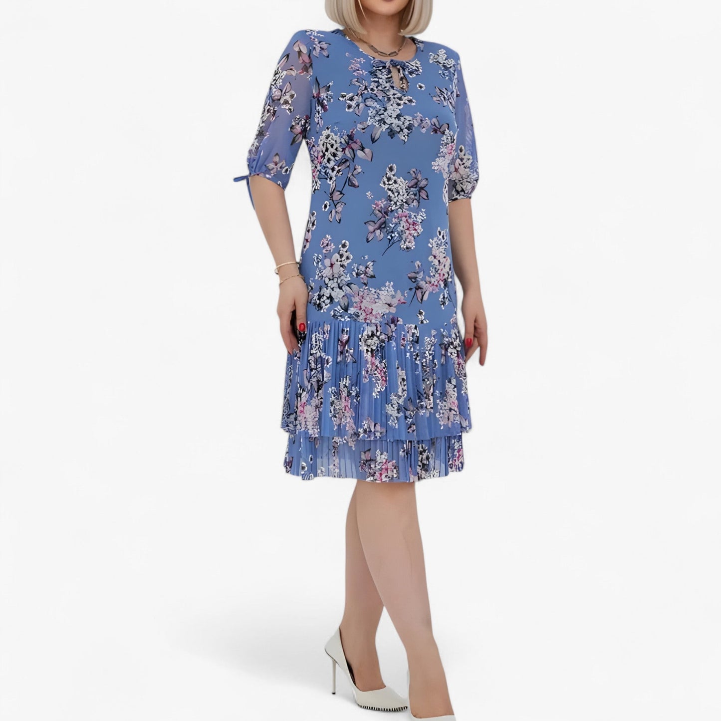 Lucie | Langes Plissee-Kleid für Frauen