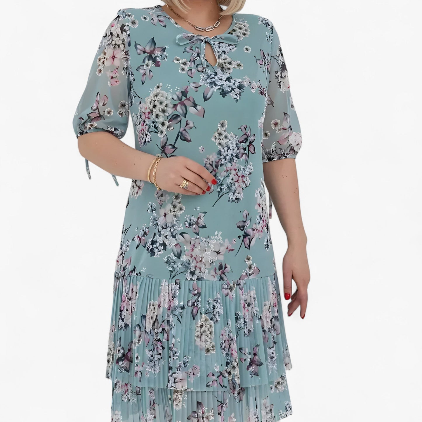 Lucie | Langes Plissee-Kleid für Frauen