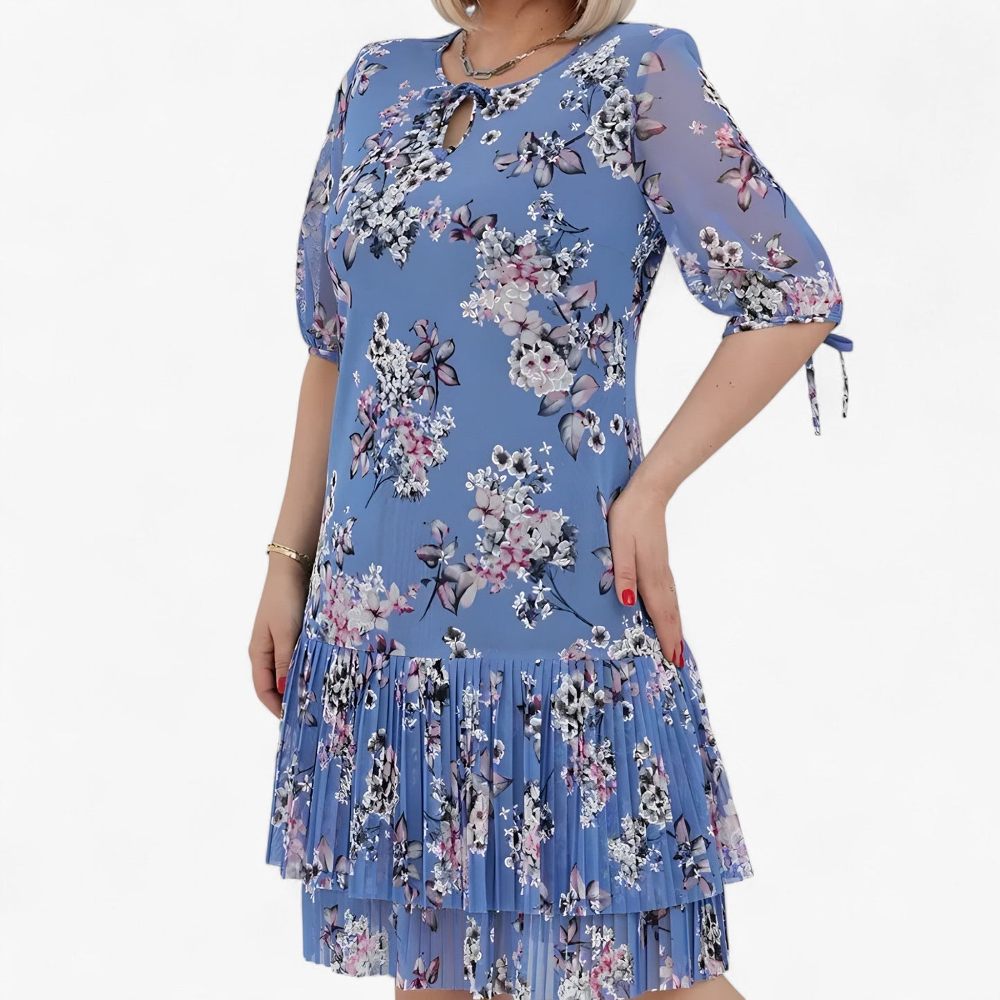 Lucie | Langes Plissee-Kleid für Frauen