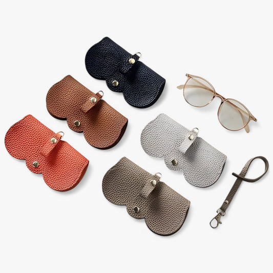 Sun Cover™ - Leren etui met kliksluiting voor bril