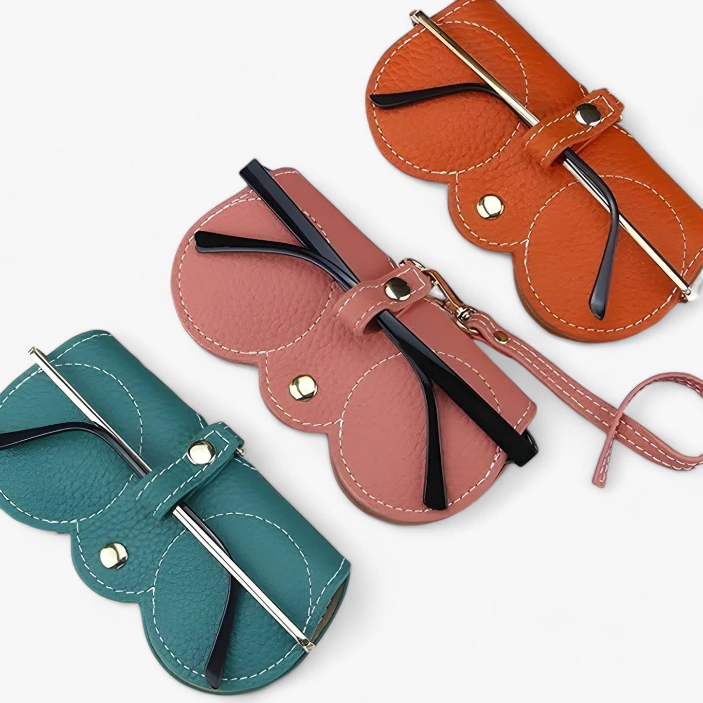 Sun Cover™ - Leren etui met kliksluiting voor bril