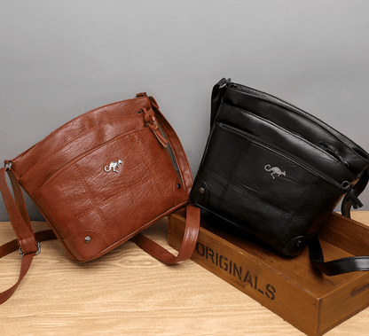 Vintage Leder Schultertasche