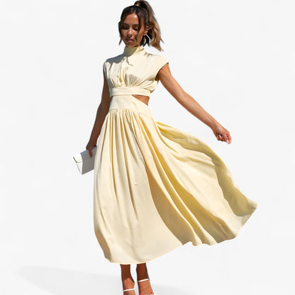 Elena | Elegantes Kleid mit hohem Ausschnitt