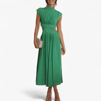 Elena | Elegantes Kleid mit hohem Ausschnitt