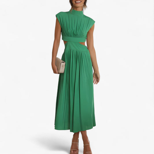 Elena | Elegantes Kleid mit hohem Ausschnitt