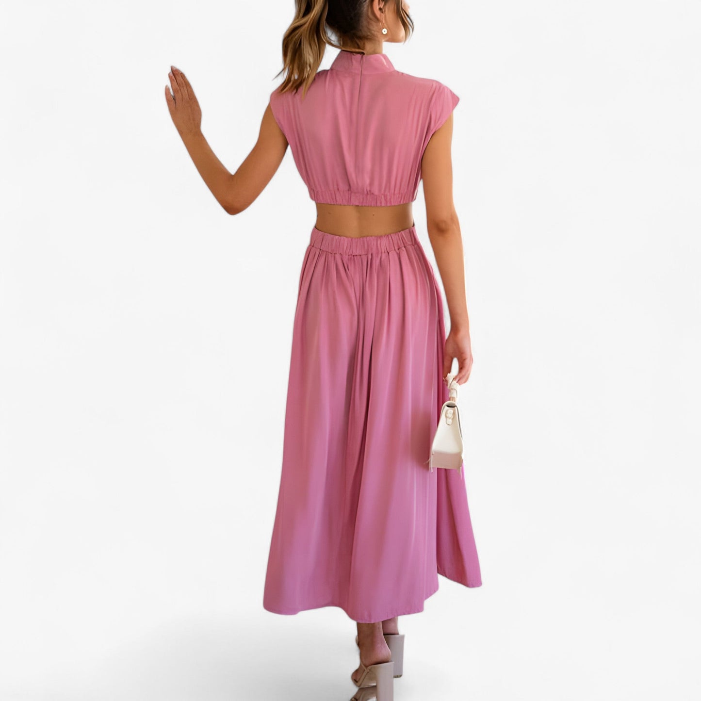 Elena | Elegantes Kleid mit hohem Ausschnitt