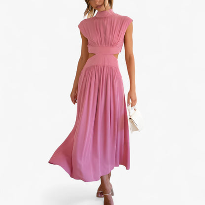 Elena | Elegantes Kleid mit hohem Ausschnitt