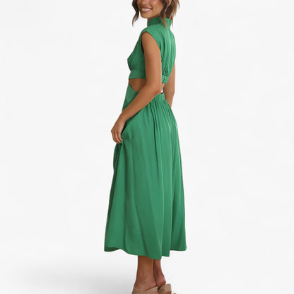 Elena | Elegantes Kleid mit hohem Ausschnitt