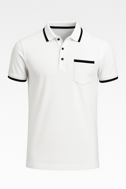 Rue | Elegantes Herren-Polo mit Kontrast-Details
