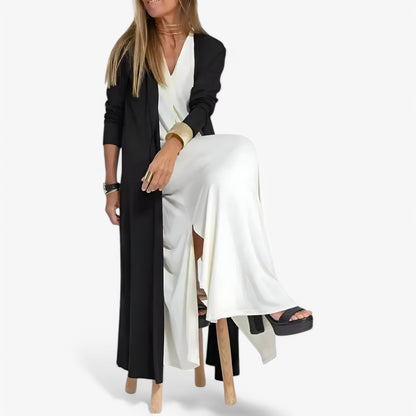 Helen | Langes Kleid mit Gratis-Cardigan - Elegant und bequem