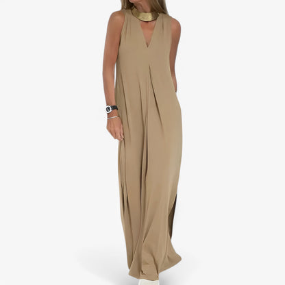 Helen | Langes Kleid mit Gratis-Cardigan - Elegant und bequem