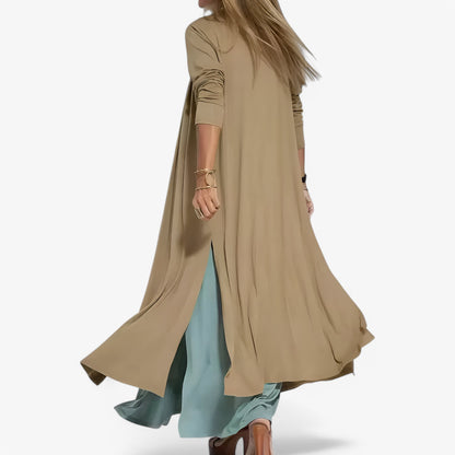 Helen | Langes Kleid mit Gratis-Cardigan - Elegant und bequem